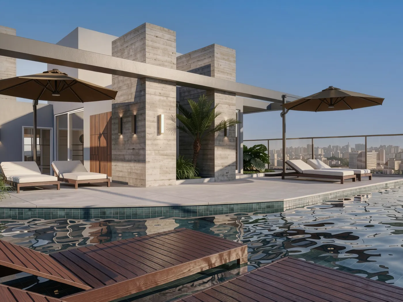 Piscina com borda infinita
